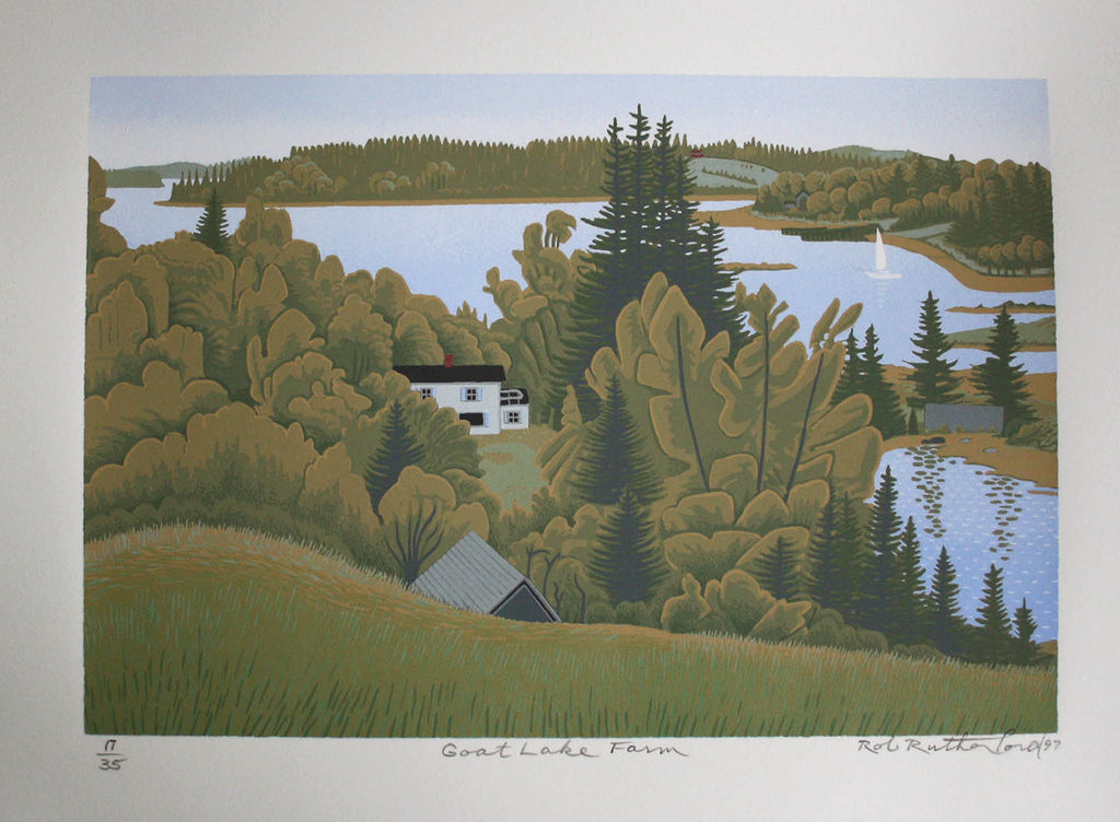 Robert Rutherford artwork 'Goat Lake Farm' at Gallery78 Fredericton, New Brunswick