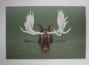 Robert Rutherford artwork 'Moose' at Gallery78 Fredericton, New Brunswick