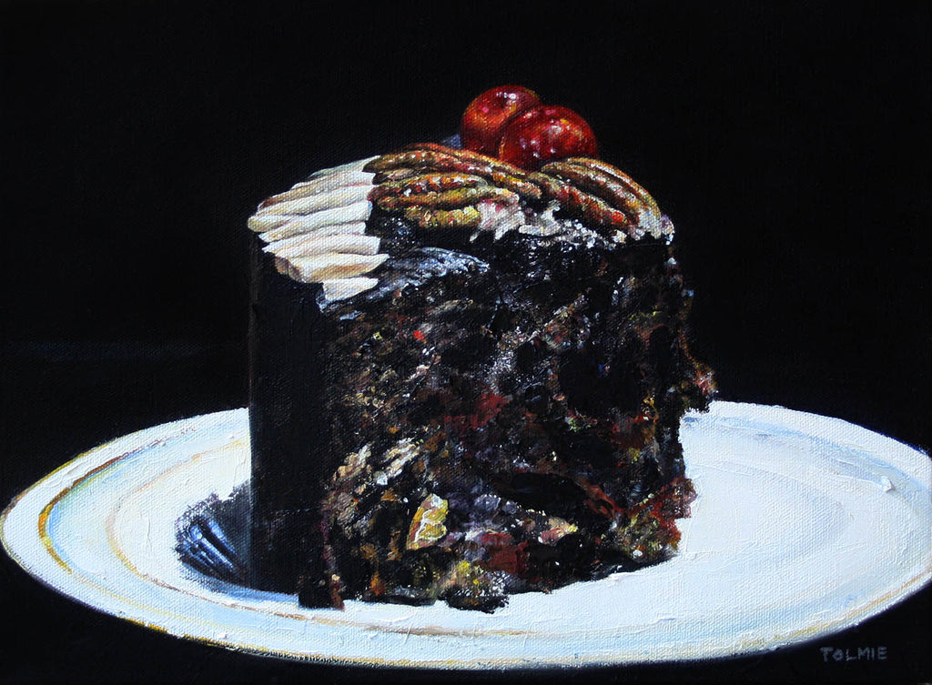 Ken Tolmie artwork 'Sarah’s Christmas Fruit Cake' at Gallery78 Fredericton, New Brunswick