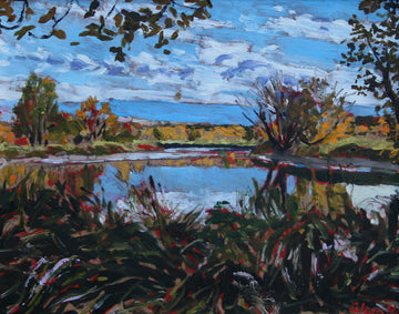 Glenn Hall artwork 'Darlings Island, Fall' at Gallery78 Fredericton, New Brunswick