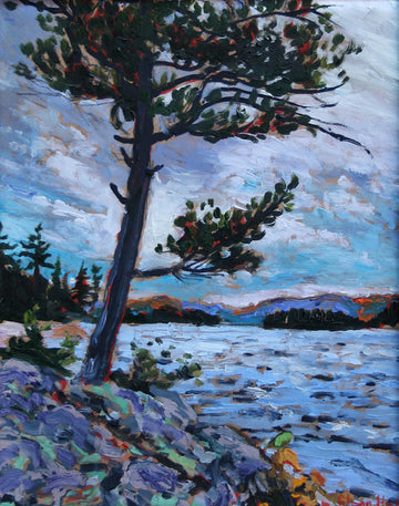 Glenn Hall artwork 'Lone Pine' at Gallery78 Fredericton, New Brunswick