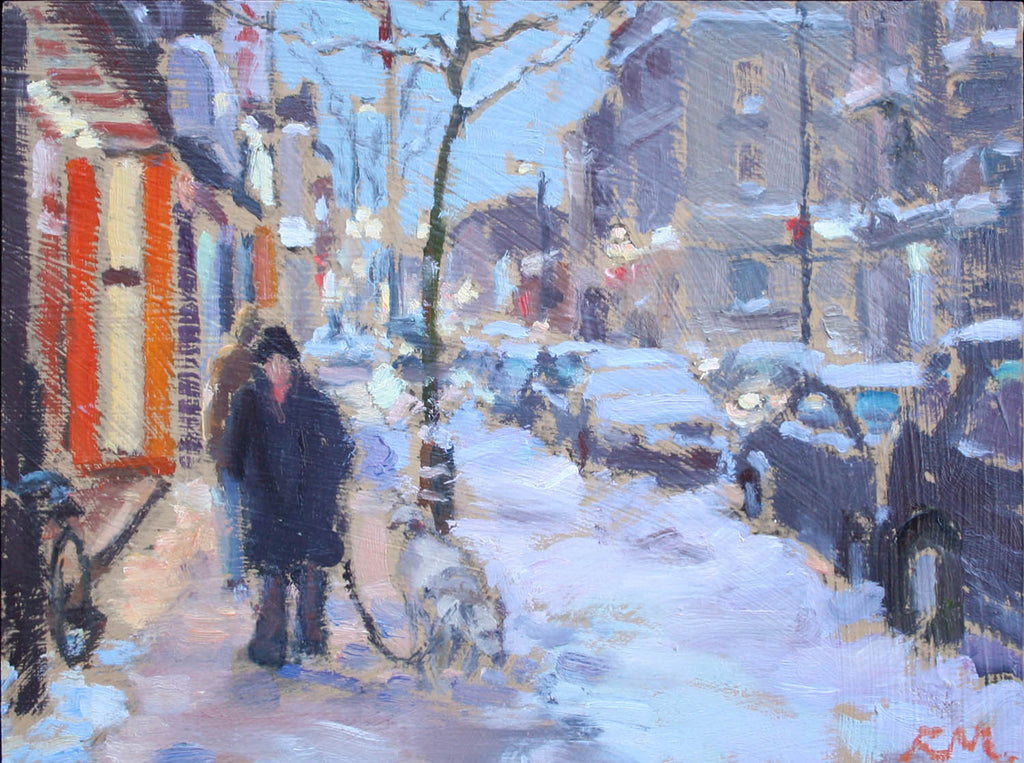 Richard Montpetit artwork 'Promenade (Rue Mont Royal)' at Gallery78 Fredericton, New Brunswick