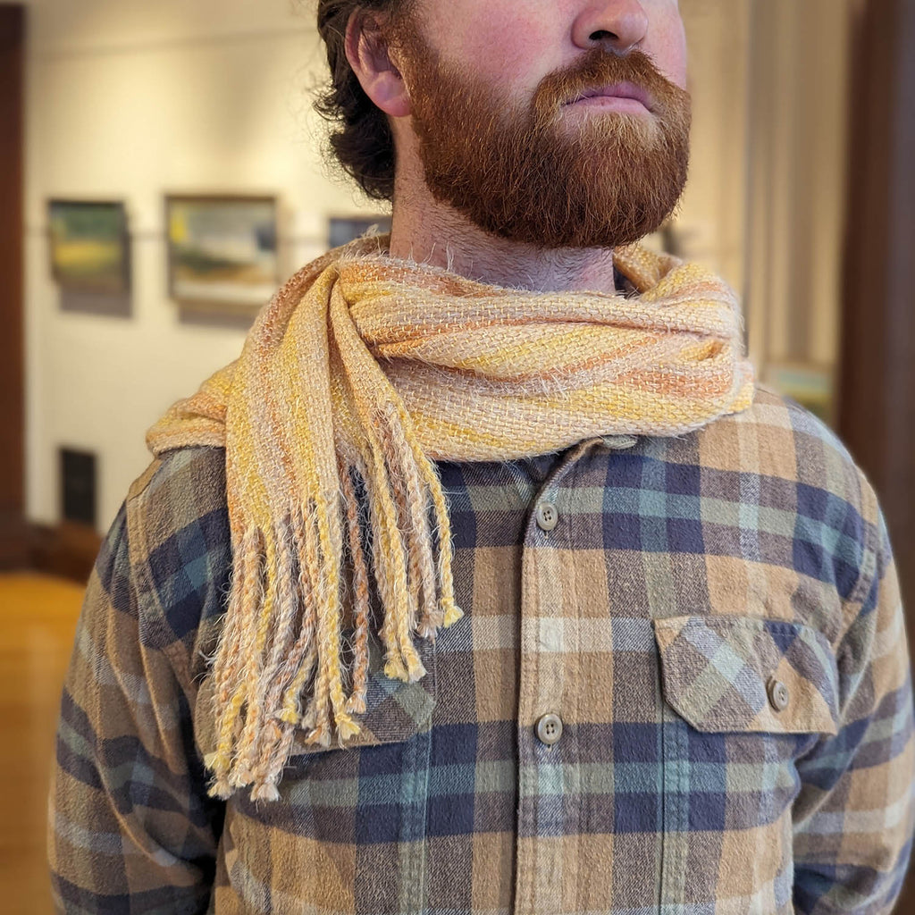 Kim Bent artwork 'Lemon Sherbet Scarf' at Gallery78 Fredericton, New Brunswick