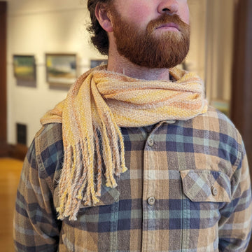 Kim Bent artwork 'Lemon Sherbet Scarf' at Gallery78 Fredericton, New Brunswick