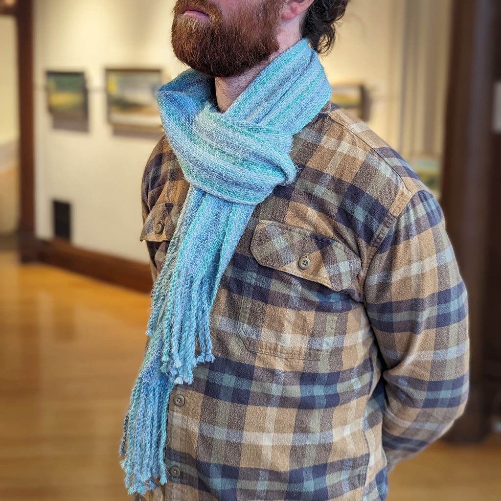 Kim Bent artwork 'Mint Sherbet Scarf II' at Gallery78 Fredericton, New Brunswick