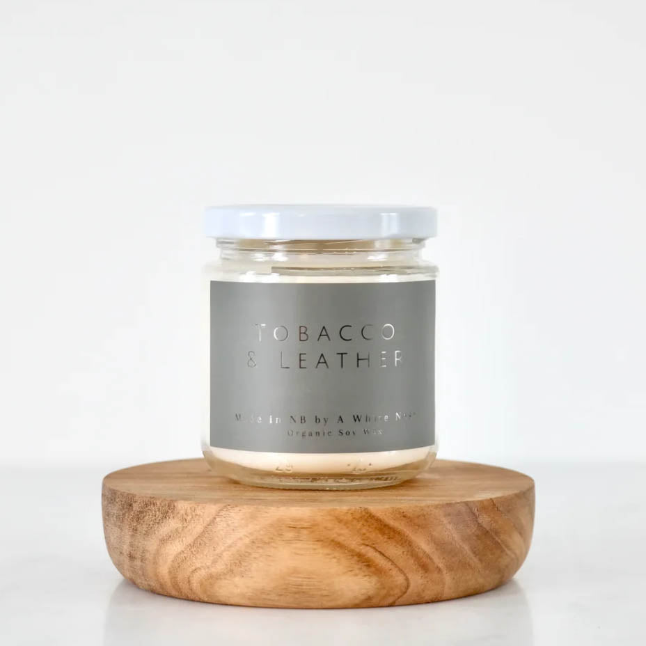 A White Nest artwork 'Tobacco & Leather' at Gallery78 Fredericton, New Brunswick