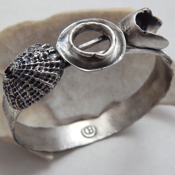 Clare Bridge artwork 'Cuff with Limpet' at Gallery78 Fredericton, New Brunswick