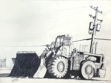 Peter Salmon artwork 'Earth Mover - Front End Loader' at Gallery78 Fredericton, New Brunswick