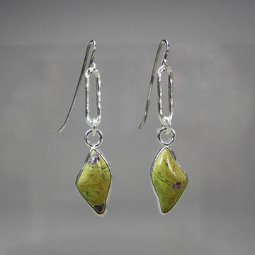 Ann Fillmore artwork 'Atlantisite Earrings with paperclip segment' at Gallery78 Fredericton, New Brunswick