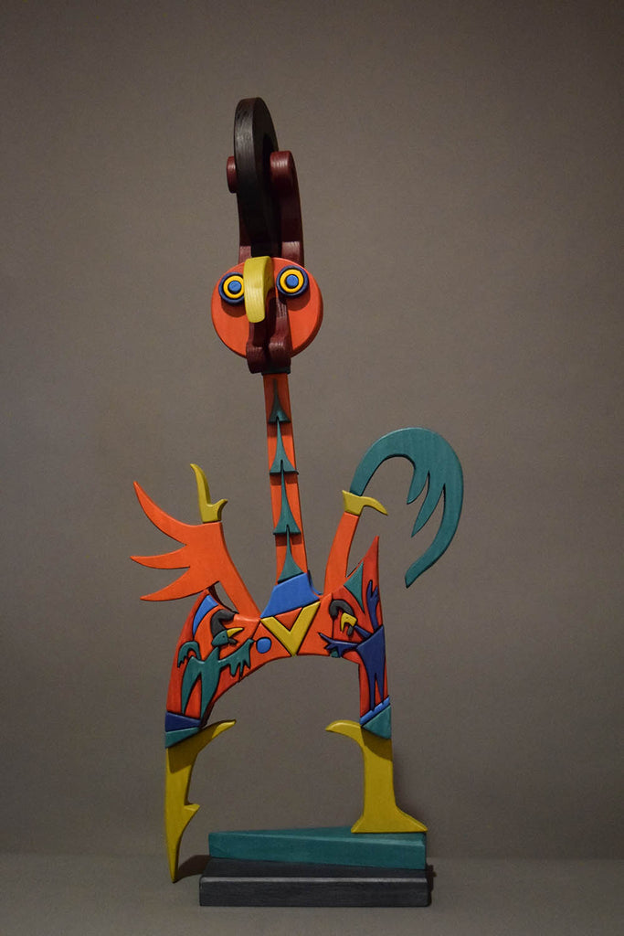 Werner Arnold artwork 'Orange Rooster' at Gallery78 Fredericton, New Brunswick
