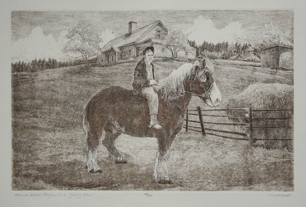Vicki MacLean artwork 'Bernie Allan Hughie as a Young Man' at Gallery78 Fredericton, New Brunswick
