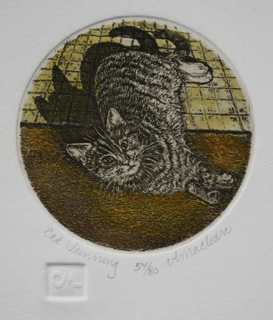 Vicki MacLean artwork 'Cat Sunning' at Gallery78 Fredericton, New Brunswick