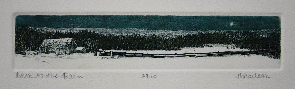Vicki MacLean artwork 'Down to the Barn' at Gallery78 Fredericton, New Brunswick