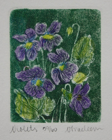 Vicki MacLean artwork 'Violets' at Gallery78 Fredericton, New Brunswick