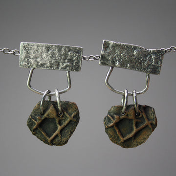 Ceilidh Craig artwork 'Craig Earrings with Ceramic I' at Gallery78 Fredericton, New Brunswick