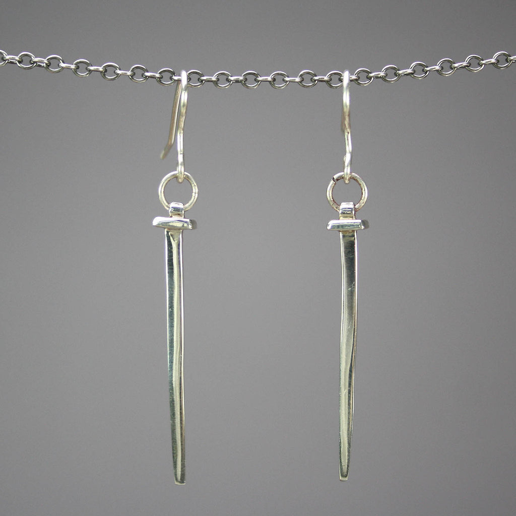 Pierce Day artwork 'Day Sword Earrings' at Gallery78 Fredericton, New Brunswick