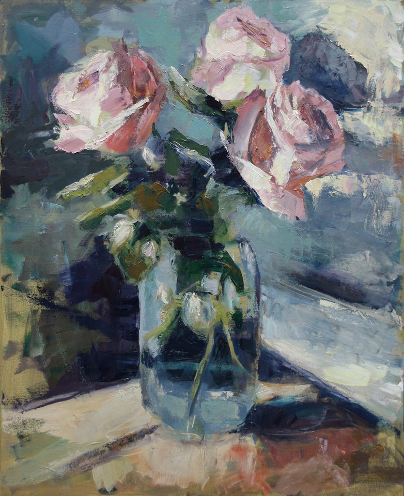 Amber Leger artwork 'Roses' at Gallery78 Fredericton, New Brunswick