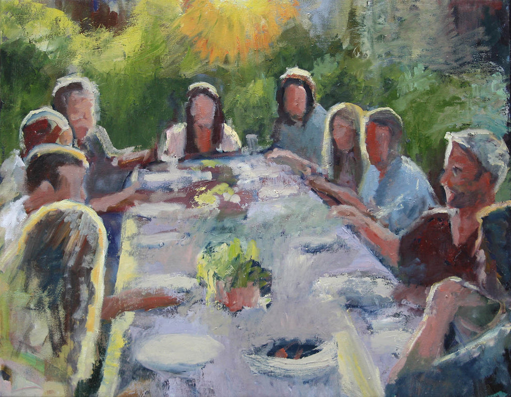 Amber Leger artwork 'Family Gatherings' at Gallery78 Fredericton, New Brunswick