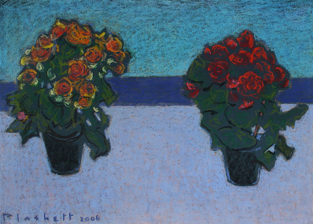 Joseph Plaskett artwork 'Roses and Begonias' at Gallery78 Fredericton, New Brunswick