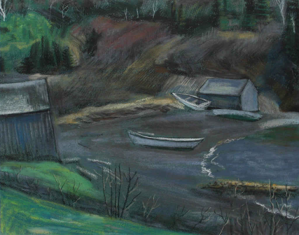 Miller Brittain artwork 'Blacks Harbour' at Gallery78 Fredericton, New Brunswick