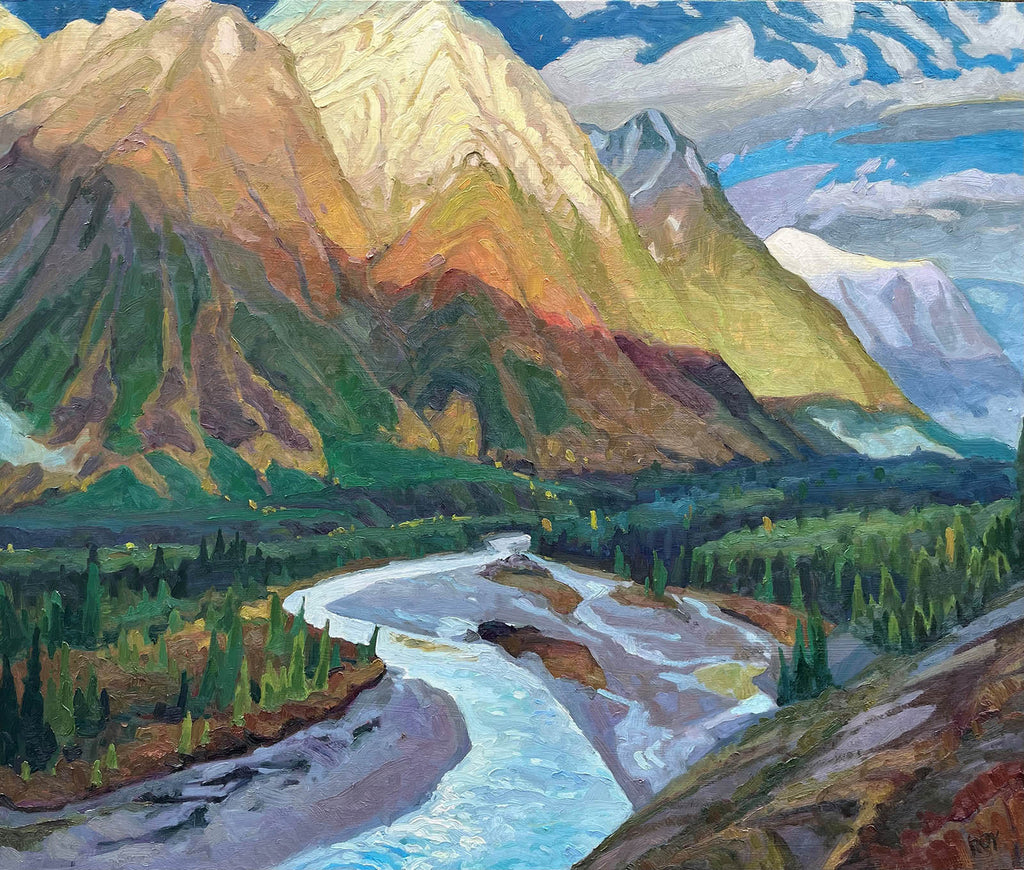 Réjean Roy artwork 'Numa Mountain (Kootenay National Park)' at Gallery78 Fredericton, New Brunswick