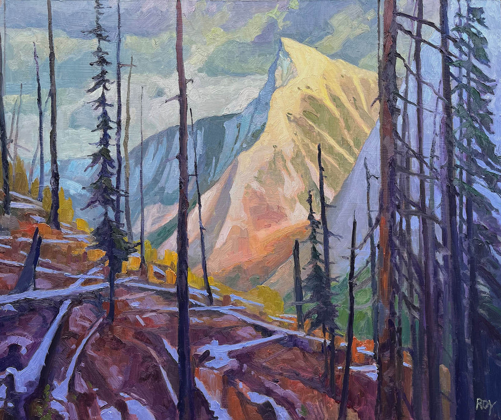 Réjean Roy artwork 'Floe Lake Trail' at Gallery78 Fredericton, New Brunswick