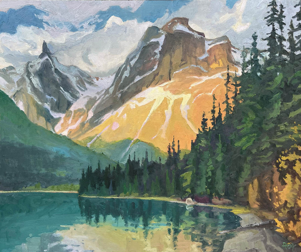 Réjean Roy artwork 'Emerald Lake' at Gallery78 Fredericton, New Brunswick