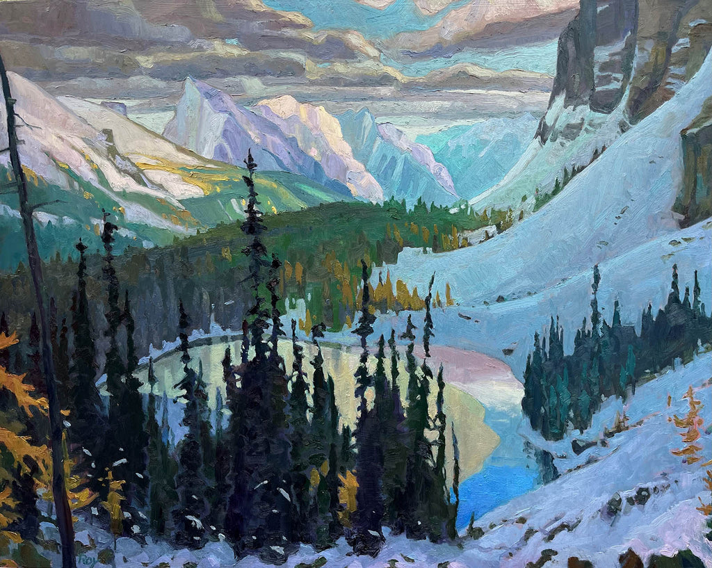 Réjean Roy artwork 'Tower Lake' at Gallery78 Fredericton, New Brunswick