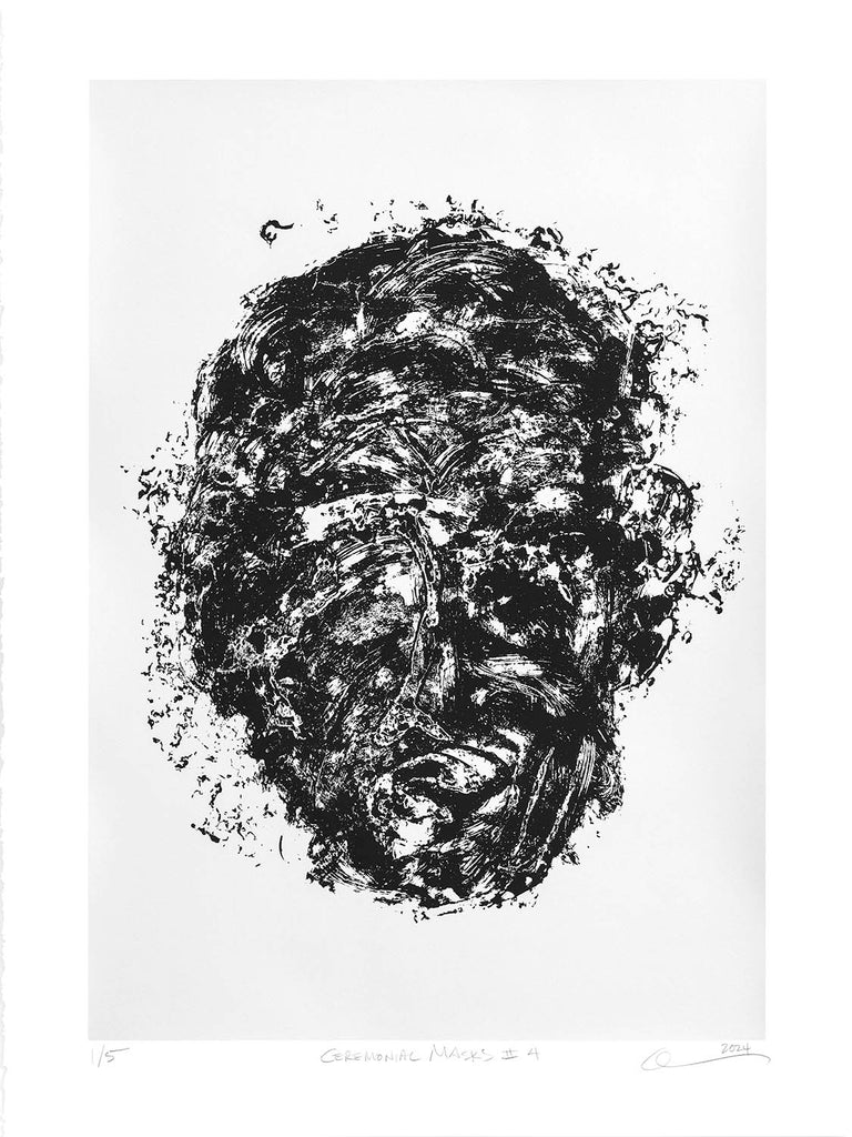 Alan Grabelsky artwork 'Ceremonial Masks #4' at Gallery78 Fredericton, New Brunswick