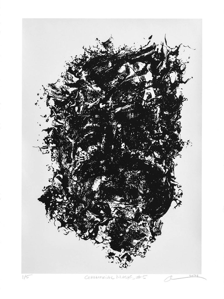 Alan Grabelsky artwork 'Ceremonial Masks #5' at Gallery78 Fredericton, New Brunswick