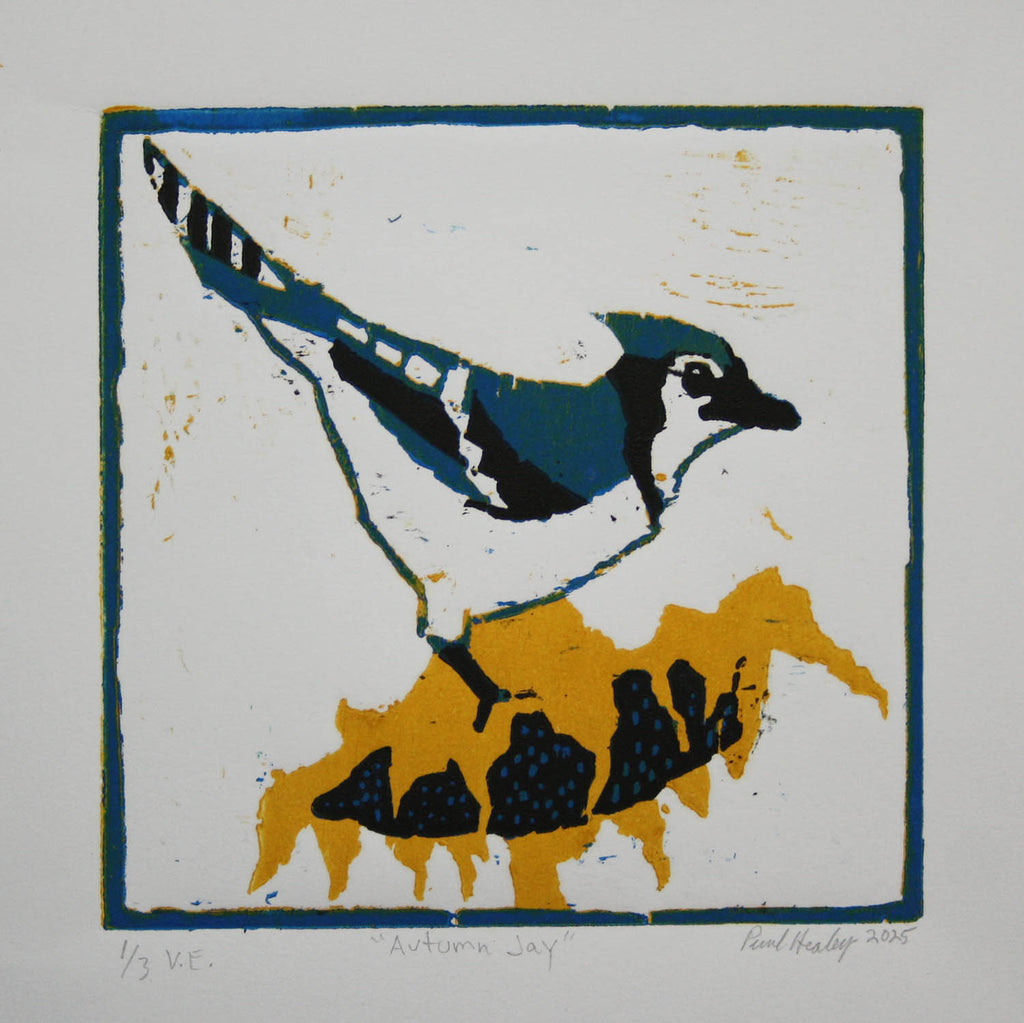 Paul Healey artwork 'Autumn Jay' at Gallery78 Fredericton, New Brunswick