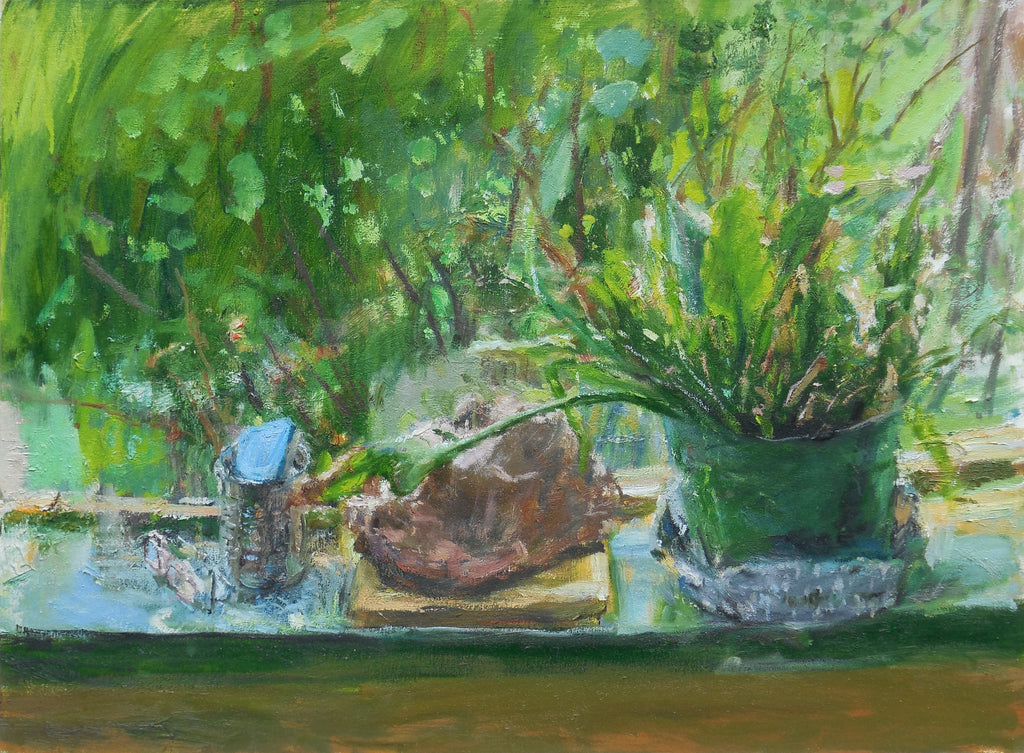 Stephen May artwork 'Windowsill with Cactus' at Gallery78 Fredericton, New Brunswick