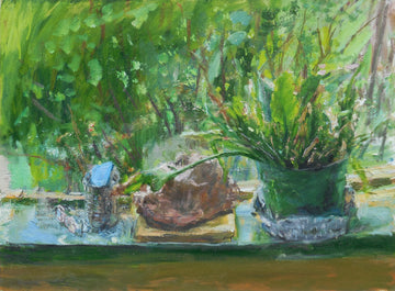 Stephen May artwork 'Windowsill with Cactus' at Gallery78 Fredericton, New Brunswick