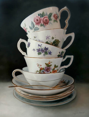 Joanne Hunt artwork 'Violets & Roses' at Gallery78 Fredericton, New Brunswick