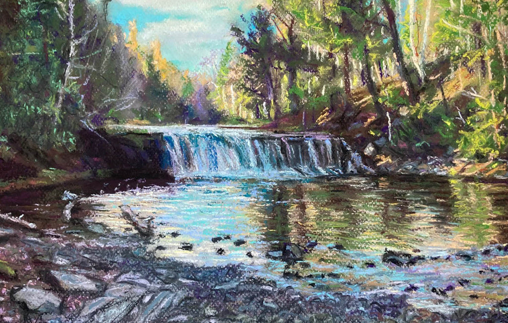 Guy Vézina artwork 'Falls Brook Falls' at Gallery78 Fredericton, New Brunswick
