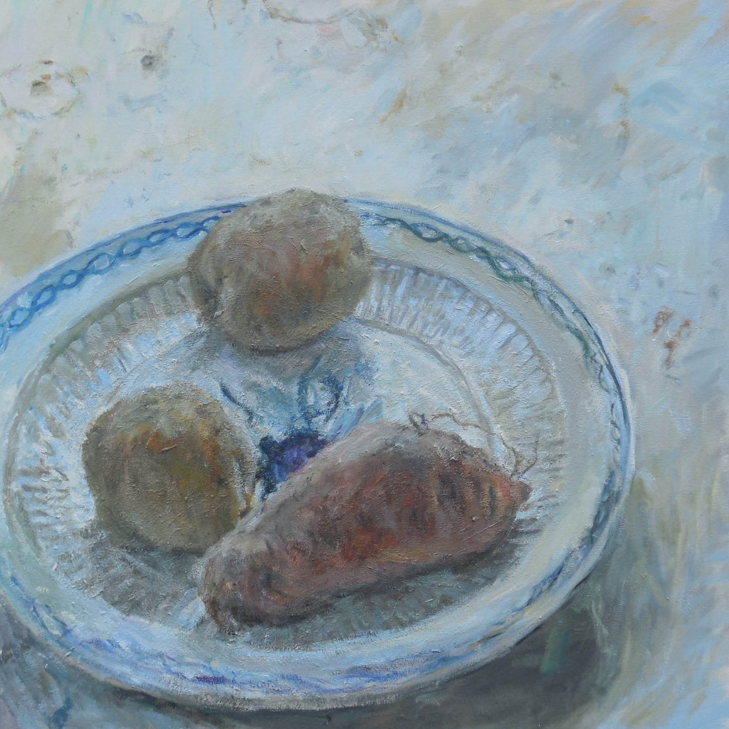 Stephen May artwork 'Potatoes on a Plate' at Gallery78 Fredericton, New Brunswick