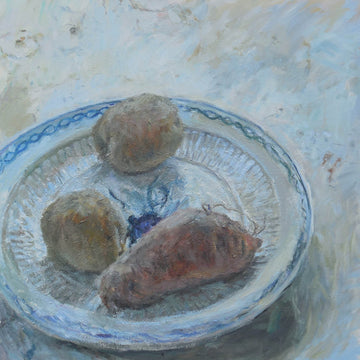 Stephen May artwork 'Potatoes on a Plate' at Gallery78 Fredericton, New Brunswick