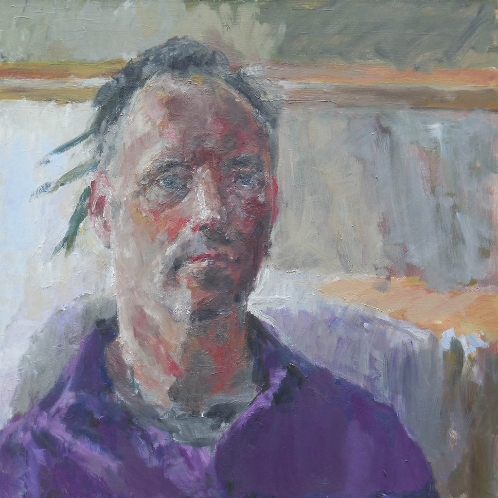Stephen May artwork 'Self Portrait with Green Spikes' at Gallery78 Fredericton, New Brunswick