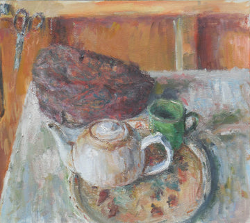 Stephen May artwork 'Tea Set in the Studio' at Gallery78 Fredericton, New Brunswick