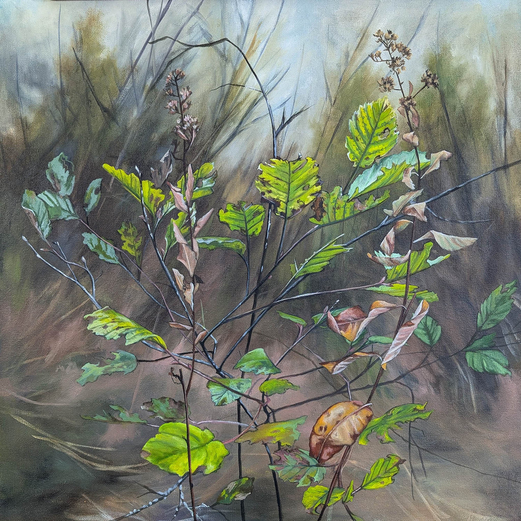 Amber Young artwork 'Green Leaves' at Gallery78 Fredericton, New Brunswick