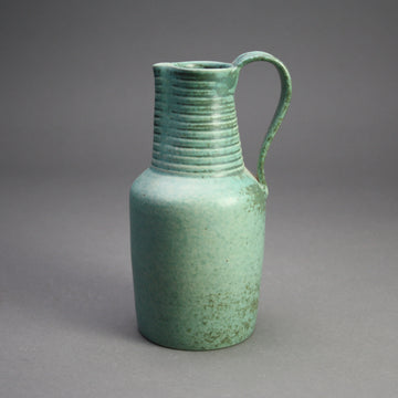 Deichmann Pottery artwork 'Pitcher, Teal and Gray' at Gallery78 Fredericton, New Brunswick