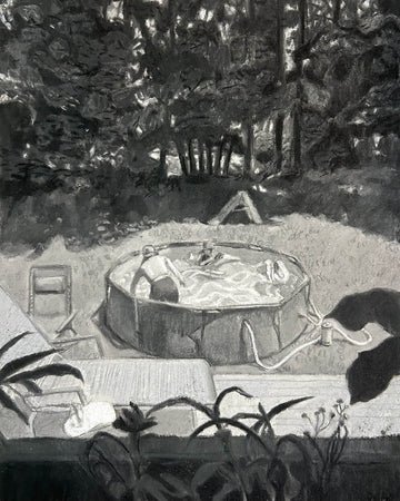 Stephanie Weirathmueller artwork 'Backyard Pool' at Gallery78 Fredericton, New Brunswick