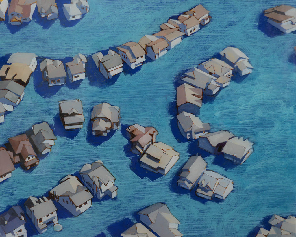 Diane Hiscox artwork 'Swimming Pools for All #1' at Gallery78 Fredericton, New Brunswick