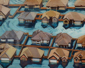 Diane Hiscox artwork 'Swimming Pools for All #3' at Gallery78 Fredericton, New Brunswick