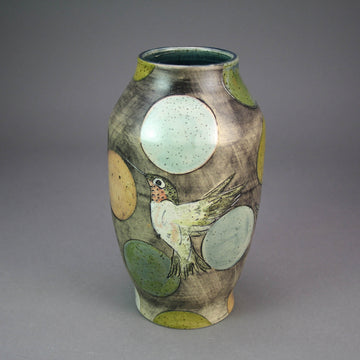 Marla Benton artwork 'Hummingbird Design: Small Vase' at Gallery78 Fredericton, New Brunswick