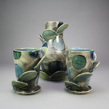 Marla Benton artwork 'Marble Run Decanter with Cups' at Gallery78 Fredericton, New Brunswick