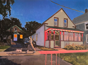Sarah Sackville artwork 'Pink Sidewalk' at Gallery78 Fredericton, New Brunswick