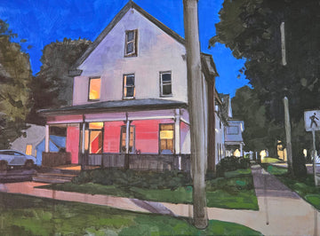 Sarah Sackville artwork 'Pink Veranda' at Gallery78 Fredericton, New Brunswick