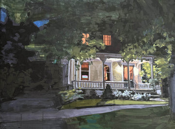 Sarah Sackville artwork 'Veranda With TV' at Gallery78 Fredericton, New Brunswick