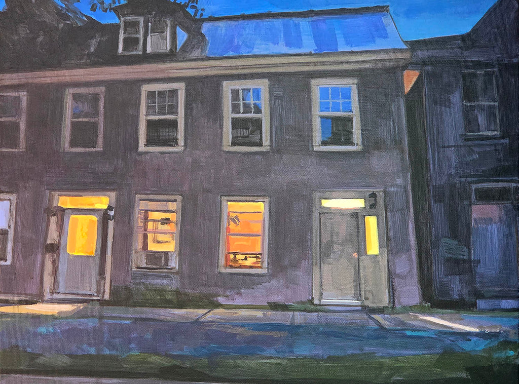 Sarah Sackville artwork 'Light on Sidewalk' at Gallery78 Fredericton, New Brunswick
